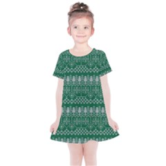 Christmas Knit Digital Kids  Simple Cotton Dress