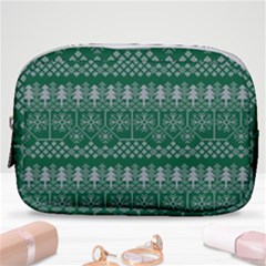 Christmas Knit Digital Make Up Pouch (small)