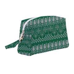 Christmas Knit Digital Wristlet Pouch Bag (medium)