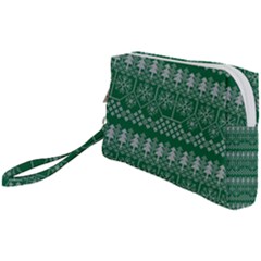 Christmas Knit Digital Wristlet Pouch Bag (small)