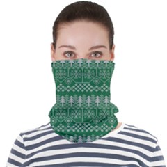 Christmas Knit Digital Face Seamless Bandana (adult) by Mariart