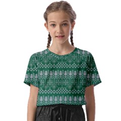 Christmas Knit Digital Kids  Basic T-shirt by Mariart