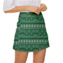 Christmas Knit Digital Mini Front Wrap Skirt View3