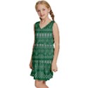 Christmas Knit Digital Kids  Sleeveless Tiered Mini Dress View2