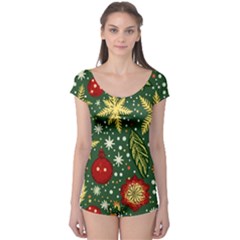 Christmas Pattern Boyleg Leotard  by Valentinaart