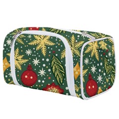 Christmas Pattern Toiletries Pouch by Valentinaart