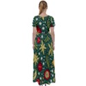 Christmas pattern High Waist Short Sleeve Maxi Dress View2