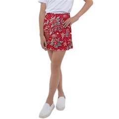 Christmas Pattern Kids  Tennis Skirt