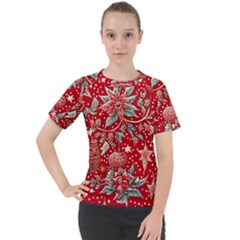 Christmas Pattern Women s Sport Raglan T-shirt