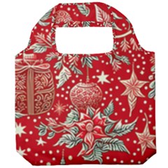 Christmas Pattern Foldable Grocery Recycle Bag by Valentinaart