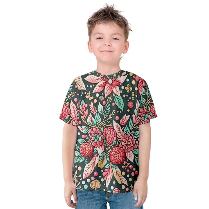 Christmas pattern Kids  Cotton T-Shirt