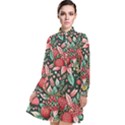 Christmas pattern Long Sleeve Chiffon Shirt Dress View1