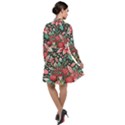 Christmas pattern Long Sleeve Chiffon Shirt Dress View2