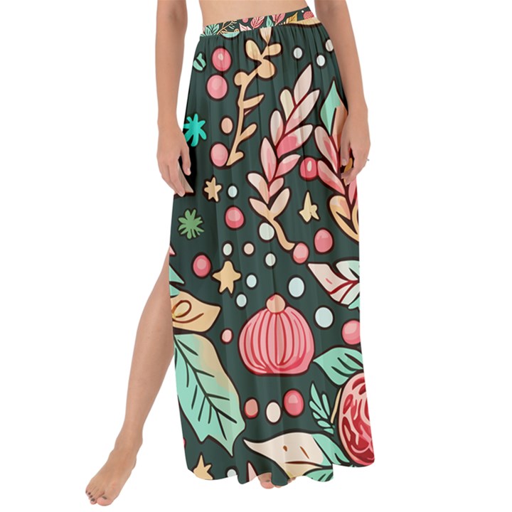 Christmas pattern Maxi Chiffon Tie-Up Sarong