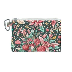 Christmas Pattern Canvas Cosmetic Bag (medium)