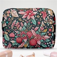 Christmas Pattern Make Up Pouch (large) by Valentinaart