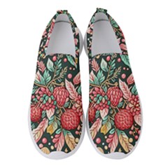 Christmas Pattern Women s Slip On Sneakers by Valentinaart