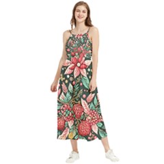 Christmas Pattern Boho Sleeveless Summer Dress