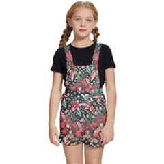 Christmas Pattern Kids  Short Overalls