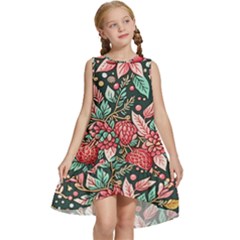 Christmas Pattern Kids  Frill Swing Dress