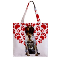 Brittany Spaniel Gift T- Shirt Cute Brittany Valentine Heart Paw Brittany Dog Lover Valentine Costum Yoga Reflexion Pose T- Shirtyoga Reflexion Pose T- Shirt Zipper Grocery Tote Bag