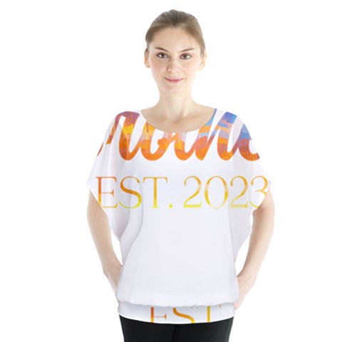 Brother To Be T- Shirt Promoted To Brother Established 2023 Sunrise Design Brother To Be 2023 T- Shi Yoga Reflexion Pose T- Shirtyoga Reflexion Pose T- Shirt Batwing Chiffon Blouse by hizuto