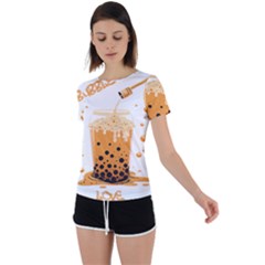 Bubble Tea Lover T- Shirt Bubble Tea Love T- Shirt Yoga Reflexion Pose T- Shirtyoga Reflexion Pose T- Shirt Back Circle Cutout Sports T-shirt