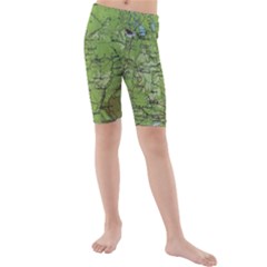 Map Earth World Russia Europe Kids  Mid Length Swim Shorts by Bangk1t