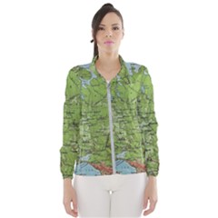 Map Earth World Russia Europe Women s Windbreaker