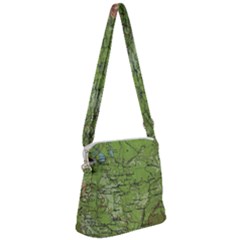 Map Earth World Russia Europe Zipper Messenger Bag