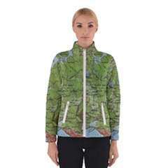 Map Earth World Russia Europe Women s Bomber Jacket