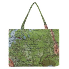 Map Earth World Russia Europe Zipper Medium Tote Bag by Bangk1t