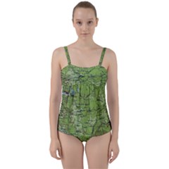 Map Earth World Russia Europe Twist Front Tankini Set by Bangk1t