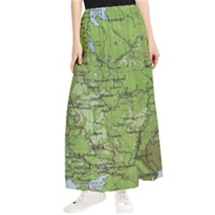 Map Earth World Russia Europe Maxi Chiffon Skirt by Bangk1t