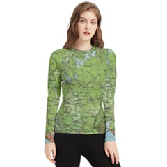 Map Earth World Russia Europe Women s Long Sleeve Rash Guard by Bangk1t