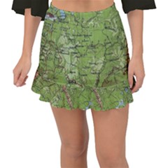 Map Earth World Russia Europe Fishtail Mini Chiffon Skirt by Bangk1t