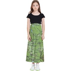 Map Earth World Russia Europe Kids  Flared Maxi Skirt by Bangk1t