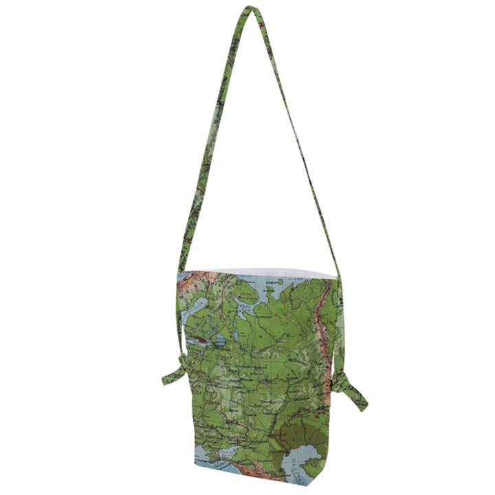 Map Earth World Russia Europe Folding Shoulder Bag