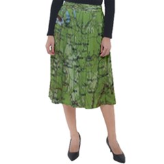 Map Earth World Russia Europe Classic Velour Midi Skirt  by Bangk1t