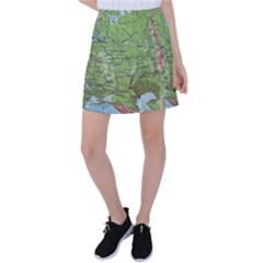 Map Earth World Russia Europe Tennis Skirt by Bangk1t