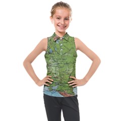 Map Earth World Russia Europe Kids  Sleeveless Polo T-shirt