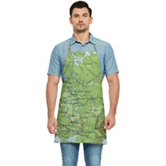 Map Earth World Russia Europe Kitchen Apron by Bangk1t