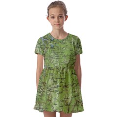 Map Earth World Russia Europe Kids  Short Sleeve Pinafore Style Dress by Bangk1t