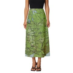 Map Earth World Russia Europe Classic Midi Chiffon Skirt by Bangk1t