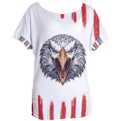 Usa Soccer T- Shirt U S A Patriotic American Flag Soccer Ball Football T- Shirt (1) Women s Oversized T-shirt