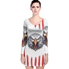 Usa Soccer T- Shirt U S A Patriotic American Flag Soccer Ball Football T- Shirt (1) Long Sleeve Velvet Bodycon Dress by ZUXUMI