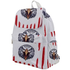 Usa Soccer T- Shirt U S A Patriotic American Flag Soccer Ball Football T- Shirt (1) Top Flap Backpack by ZUXUMI