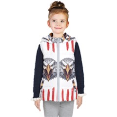 Usa Soccer T- Shirt U S A Patriotic American Flag Soccer Ball Football T- Shirt (1) Kids  Hooded Puffer Vest by ZUXUMI