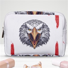 Usa Soccer T- Shirt U S A Patriotic American Flag Soccer Ball Football T- Shirt (1) Make Up Pouch (medium) by ZUXUMI