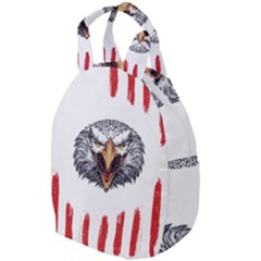 Usa Soccer T- Shirt U S A Patriotic American Flag Soccer Ball Football T- Shirt (1) Travel Backpack by ZUXUMI